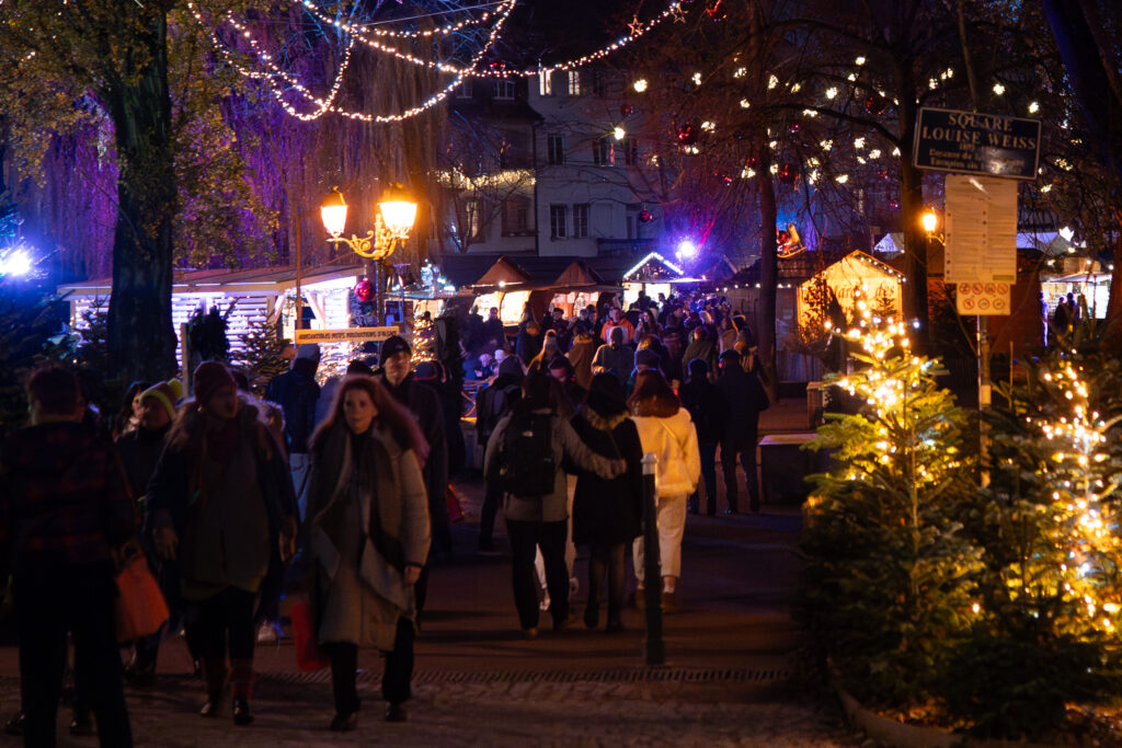 Marché de noel Reportage événementiel Strasbourg foule